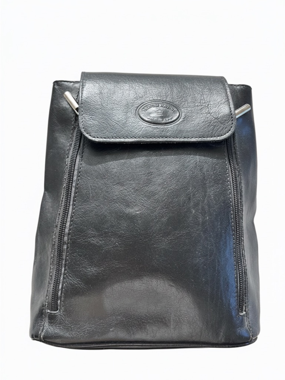 Vintage Pelletteria Fiorentina Italian Leather Backpack - Handcrafted Black